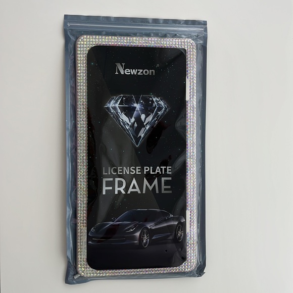 License Plate Frame With Rhinestones - Picture 2 of 6